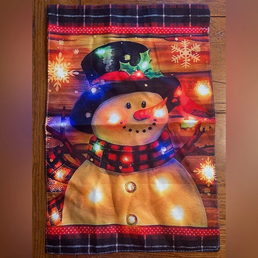 Garden Flag Winter Snowman 12” x 18” NEW - Picture 1 of 1